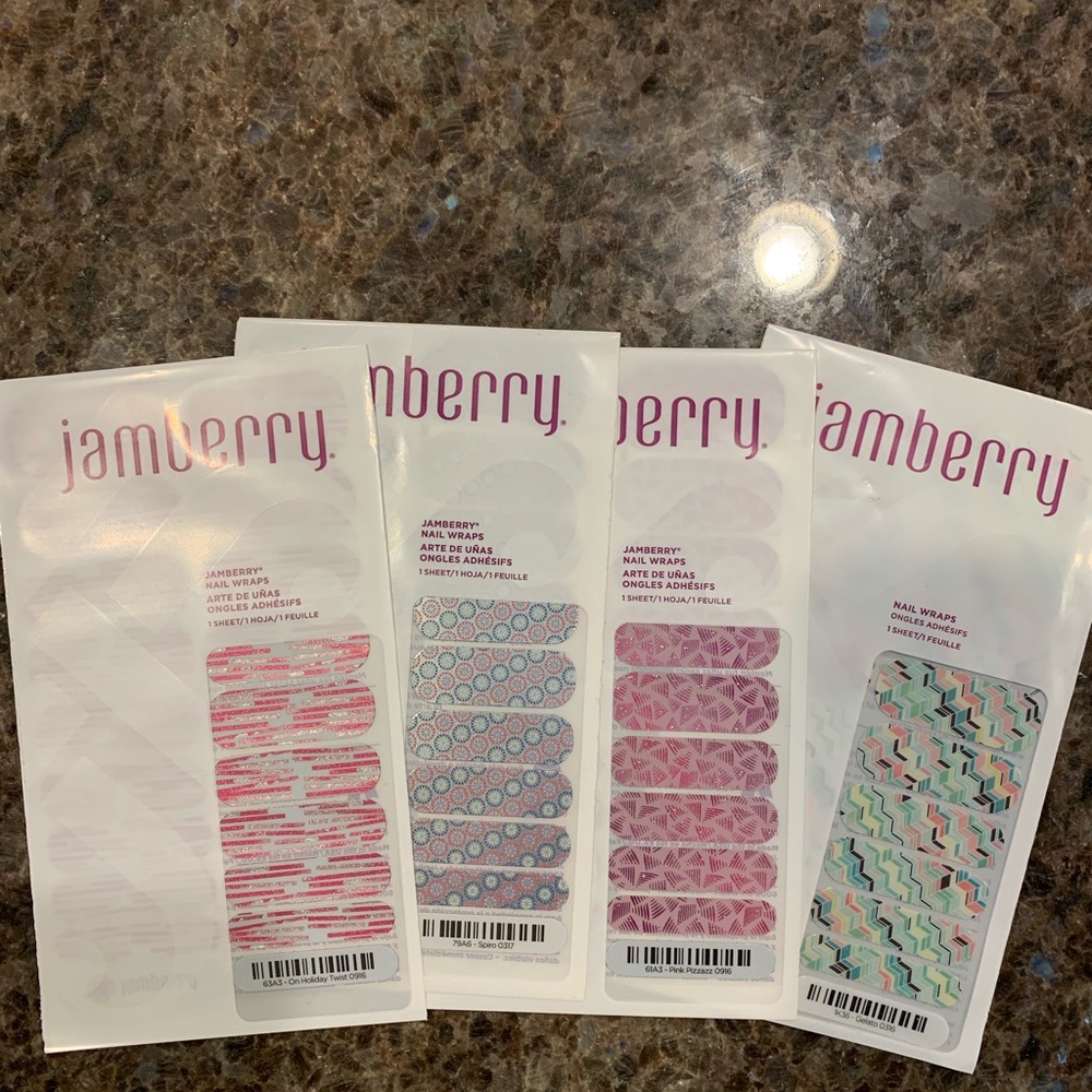 Jamberry Nail Wraps bundle (4) pinks